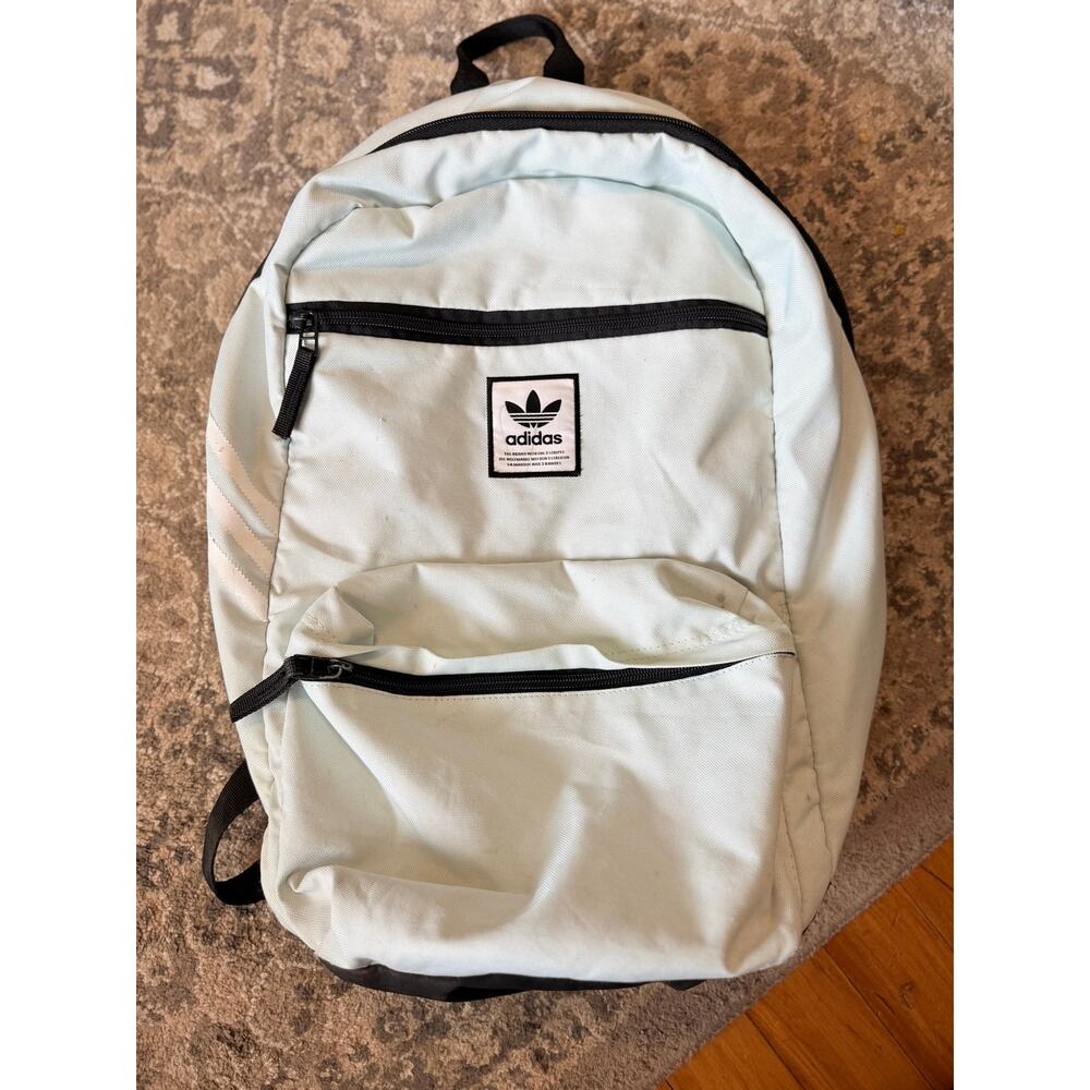 Adidas Originals Trefoil Light Mint Blue Green Backpack Bookbag School Travel